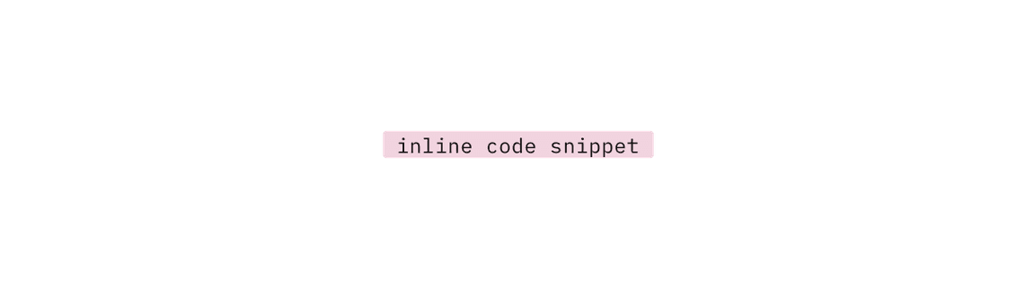 Inline code snippet click target